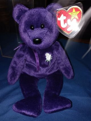 Rare Princess Diana Beanie Baby 1st Edition 1997 Factory Stamped