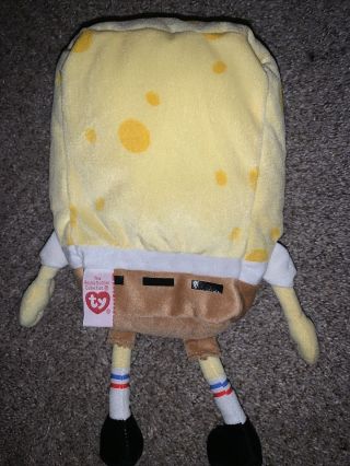Spongebob Squarepants Plush Doll Toy Ty Beanie Buddies 2011 Rare 12 Inches EUC 2