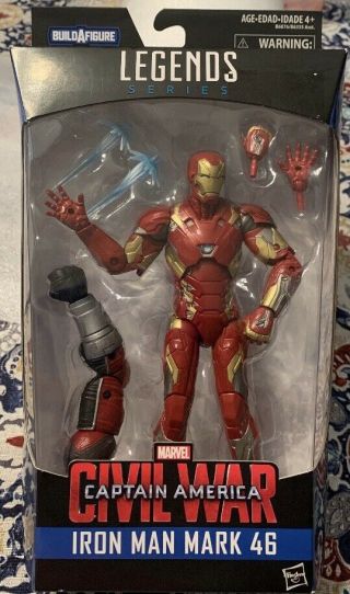 Marvel Legends Iron Man Mark 46 Civil War Any Man Build A Figure Mcu Figure