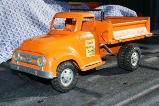 Tonka 1950s State Highway Dept 975 Hydraulic Dump Truck - Pressed Steel - Usa