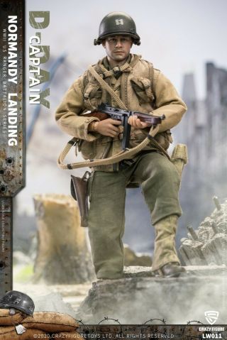Crazy Figure 1/12 Wwii U.  S.  Rangers On D - Day Mormandy Landing Captain Figure Toy