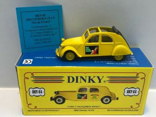 Matchbox Dinky Code 2 1949 Citroen 2 Cv " Vins De France " Donor 1 Of 2