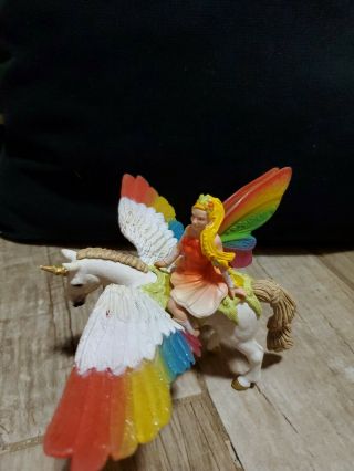 Schleich Llaya And Winged Rainbow Unicorn