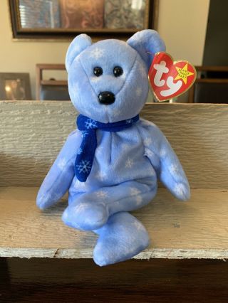 Ty Beanie Baby 1999 Holiday Teddy (8.  5 Inch),  Mwmt,  One Owner
