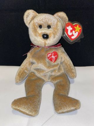 Ty Beanie Bear 1999 Signature Bear - Rare With Errors