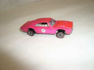 Vintage 1968 Mattel Hot Wheels Redline Custom Dodge Charge Usa Hot Pink
