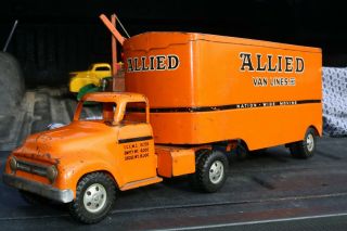 Tonka Allied Transport Delivery Semi Truck - Pressed Steel - Usa
