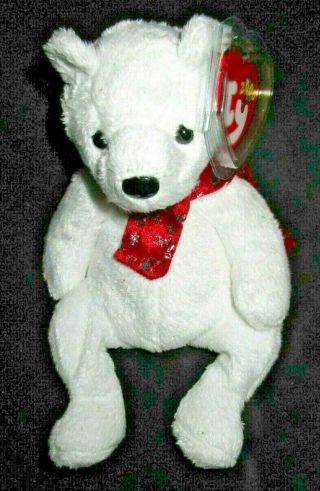 Ty Beanie Baby 2000 Holiday Teddy Bear Dob December 24,  2000 Mwmt