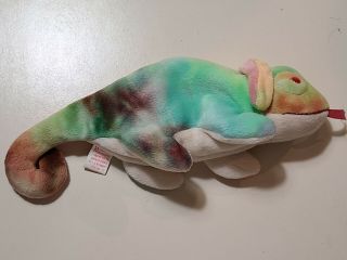 Ty Beanie Baby Rainbow The Iguana/chameleon