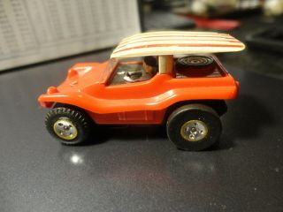 Vintage Aurora Tjet Ho Slot Car Red Dune Buggy Coupe