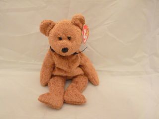 1998 Ty Beanie Babies Fuzz Teddy Bear W/tags W/date Error (9 Inch)