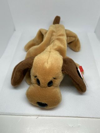 Ty Beanie Baby “bones” The Dog - 1994/1993 Rare & Retired With Tag Errors