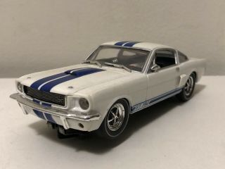 Carrera Evolution 1965 Ford Mustang Gt 350 1/32 Slot Car; White W Blue