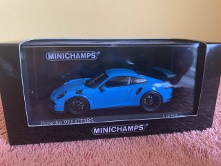 Minichamps Porsche 911 Gt3rs Riviera Blue 1 Of 504 2014,  410 063221 1/43 Scale