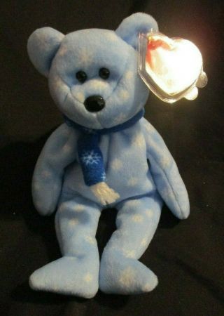 Ty Beanie Baby 1999 Holiday Teddy Bear Dob December 25,  1999 Mwmt