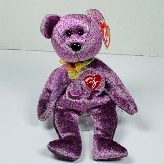 Retired Ty Beanie Babies 2000 Signature Bear 8.  5 " Plush Toy Fast Ship