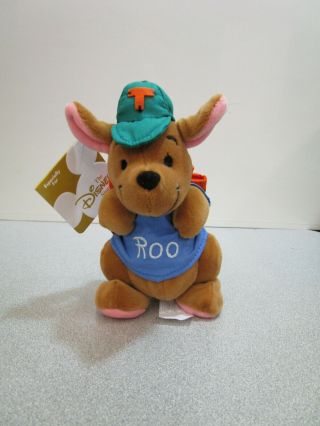 Disney Store Winnie The Pooh Back To School Roo Beanie 8 " Bean Bag Plush W/ Tags