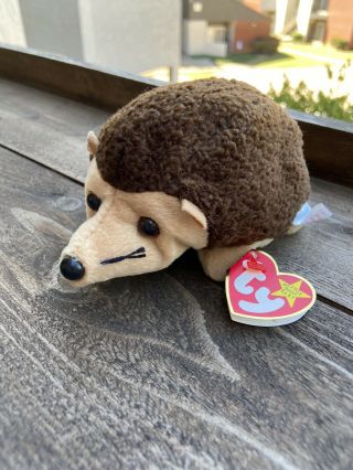 Ty Beanie Baby Prickles The Hedgehog With Tags,  Pe Pellets 1998