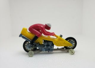 Vintage Redline Era Hotwheels 1972 Rrrumblers Straightaway (yellow) W/rider