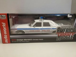 Autoworld American Muscle 1974 Dodge Monaco Chicago Police Brand 0097