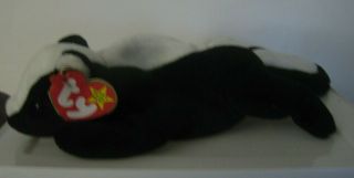 Stinky The Skunk (8 Inch) Ty Beanie Baby With Tags Stuffed Animal Toy