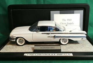 Franklin White 1960 Chevy Impala With Display Case -