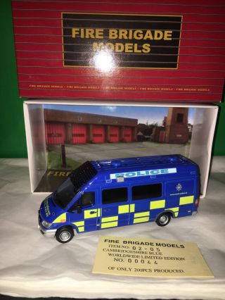 Fire Brigade Models Fbm Mercedes Benz Sprinter Cambridgeshire Police 1.  43