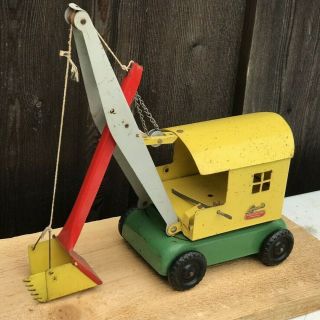 Lincoln Toys Power Shovel Crane Construction Canada - Pressed Steel Truck