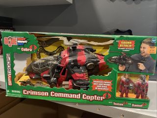 G.  I.  Joe Vs Cobra Crimson Command Copter With Tomax And Xamot 2002 Misb