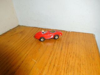 Vintage Aurora Slot Car T - Jet Indy Racer 7 Red W/ Driver