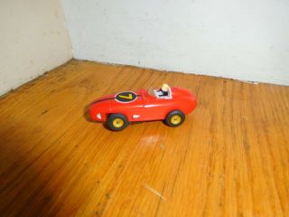 Vintage Aurora Slot Car T - Jet Indy Racer 7 Red w/ Driver 3