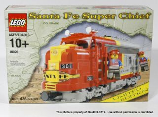 Nib Lego Train 10020 Santa Fe Chief Limited Edition W/ Extra Pc