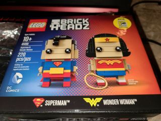 2016 Sdcc Exclusive Wonder Woman And Superman Brick Headz 41490
