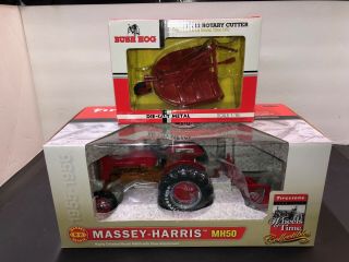 Massey Harris Mh50 With Plow Firestone Edition & Bush Hog Model 12 Rotary Mower