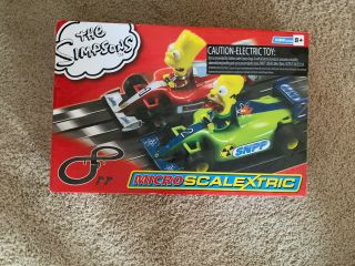 The Simpsons Micro Scalextric Race Track.  1:64 Scale.