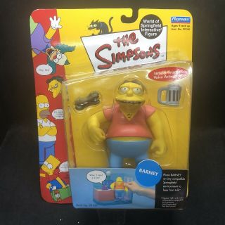 Playmates The Simpsons Barney Gumble Figure World Of Springfield Wos 2000