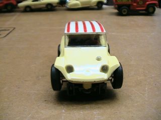 Vintage Slot Car - Aurora Ho Scale Model Motoring Thunderjet - Yellow Dune Buggy