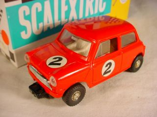 Vintage Scalextric Mini Cooper C76 Fwd Red 1960s Vgb