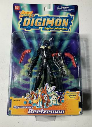 Digimon Digi - Warriors: Beelzemon Season 3 Action Figure 6 " - 2001 Bandai