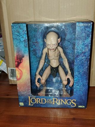 Neca The Lord Of The Rings Gollum 1/4 Scale Figure Lotr Reel Toys Pre - Owned