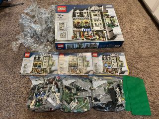 Lego 10185 Green Grocer,  99.  9 Complete With Minifigs,  Instructions And Box
