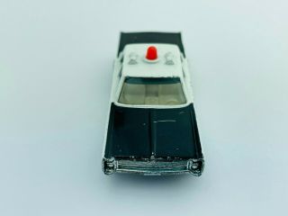 Hot Wheels Redline POLICE CRUISER Black White Int VG/EX Opaque Dome 3