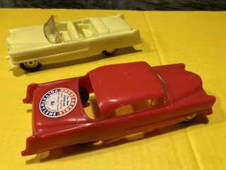 Two 1955 - 56 Processed Plastic Cadillac Toy Cars Coupe And Cnv 7.  5”