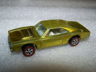 Hot Wheels Redline " Custom Dodge Charger " Yellow,  Lime,  White Int,  68,  Look