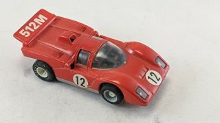 Vintage Tyco Pro Red Ferrari 512m 12 Ho Scale Slot Car Running