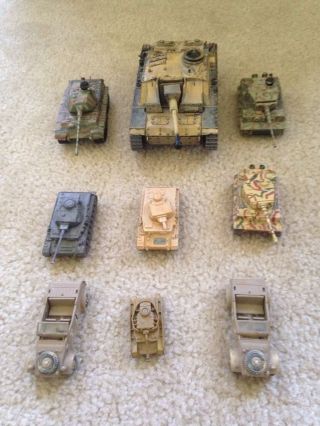 Assorted Ww2 German Tanks And Jeeps (unimax,  Corgi,  Wizards)