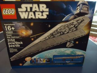 Star Wars Lego Star Destroyer Ucs 10221 With All Minifigs