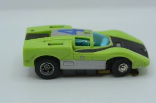Aurora Xlerator Lime Green 4 " Chaparral 2f " Ho Slot Car