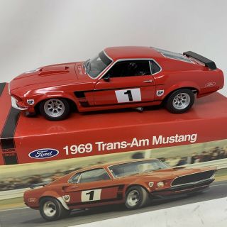 Welly Limited Edition 1969 Trans Am Ford Mustang Red Die Cast Car 1:18 Boss