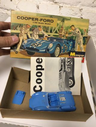 Vintage Monogram - Cooper - Ford 1/32 Scale Model Slot Car Kit,  1964 - Built
